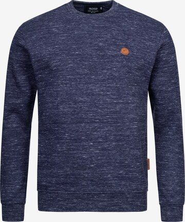 INDICODE JEANS Sweater 'Luk' in Blue: front