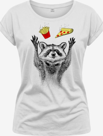 MAKAYA Shirt 'Pizza' in White: front