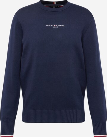 Pull-over TOMMY HILFIGER en bleu : devant