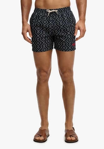 Shorts de bain Superdry & Co en bleu : devant