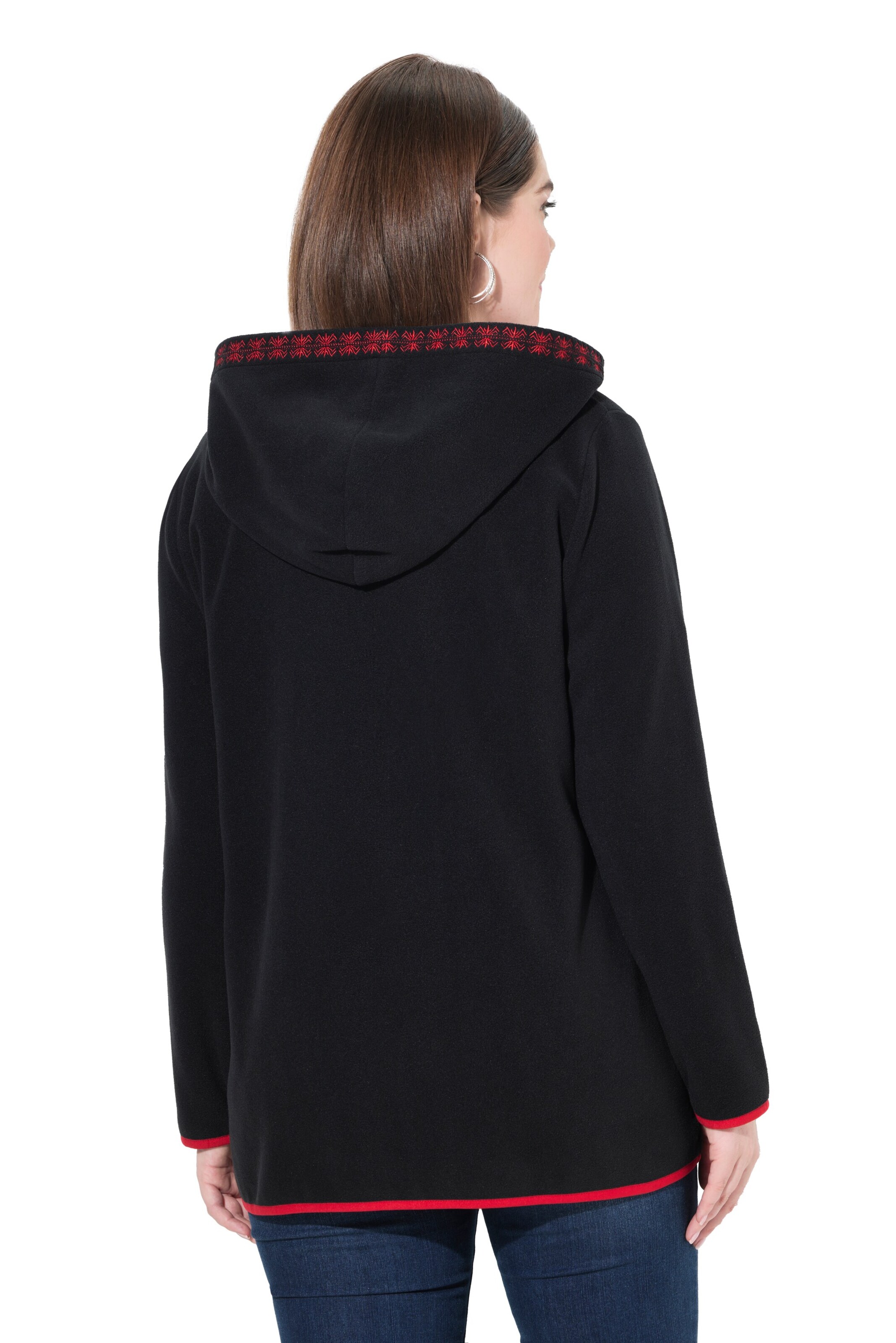Ulla Popken Fleece Jacket in Black