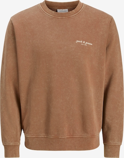 JACK & JONES Collegepaita 'JJEDover' värissä vaaleanruskea / valkoinen, Tuotenäkymä