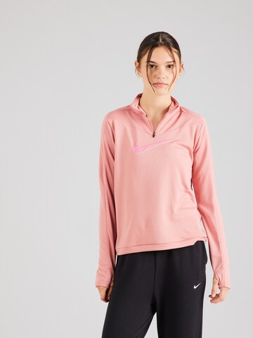 NIKETehnička sportska majica 'Swoosh' - roza boja: prednji dio