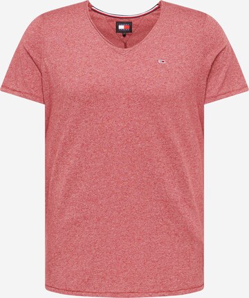 sarkans Tommy Jeans T-Krekls 'Jaspe': no priekšpuses