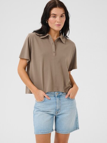 T-shirt 'AbbyMW' My Essential Wardrobe en marron : devant