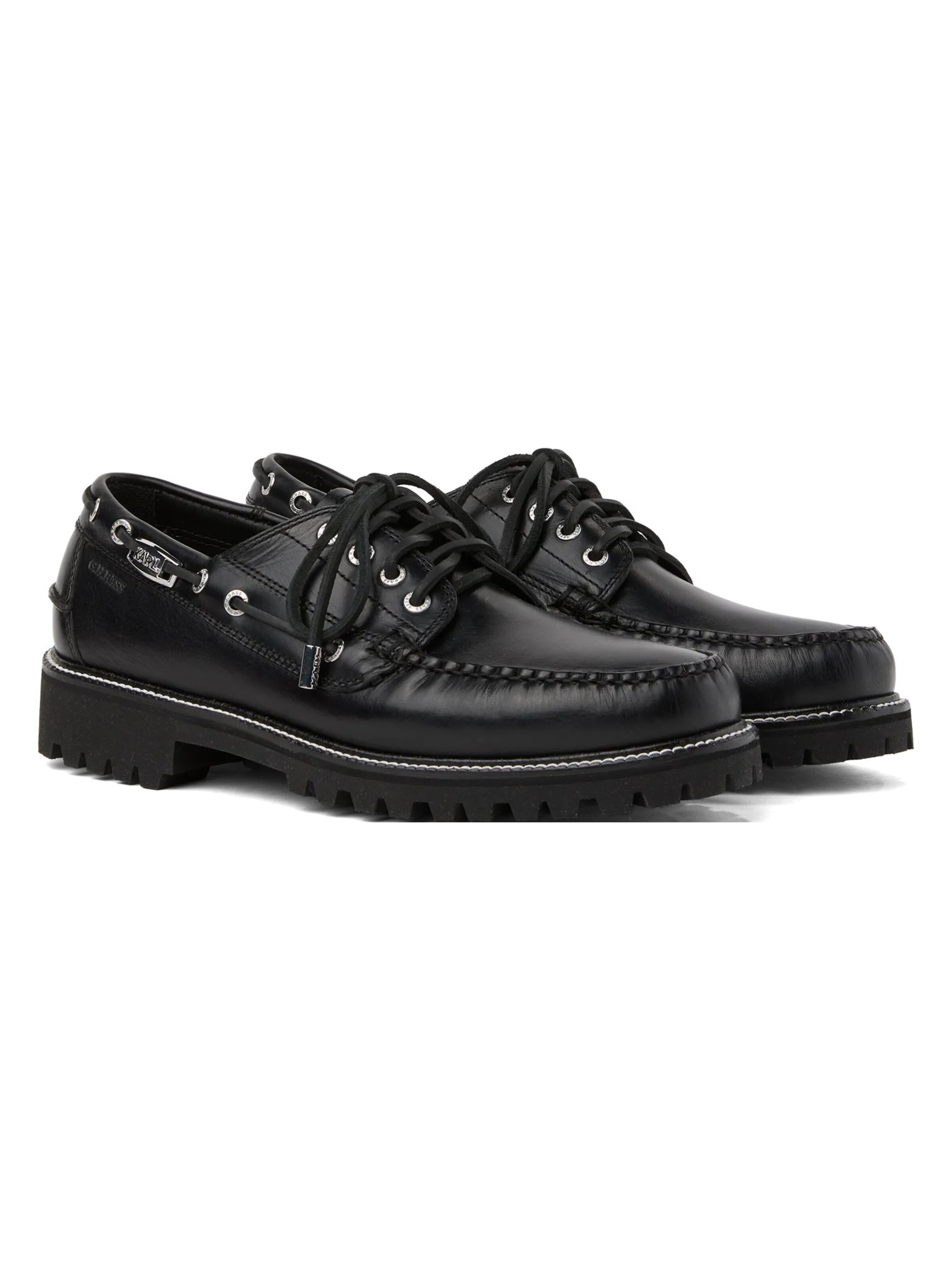 KARL LAGERFELD JEANS Natikači ' Kl x Bass Boat ' | črna barva