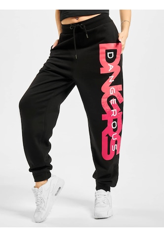 Tapered Pantaloni 'Hyena' di Dangerous DNGRS in nero: frontale