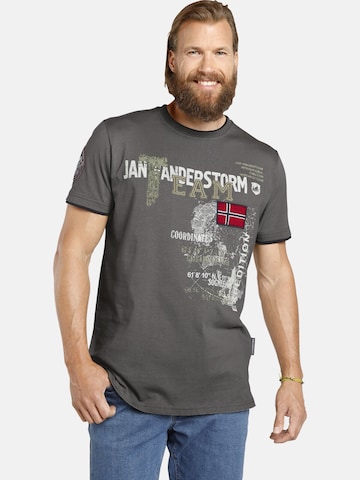 Jan Vanderstorm Shirt 'Sölve' in Grey: front