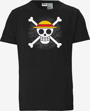 LOGOSHIRT T-Shirt 'One Piece - Skull' in Schwarz: predná strana