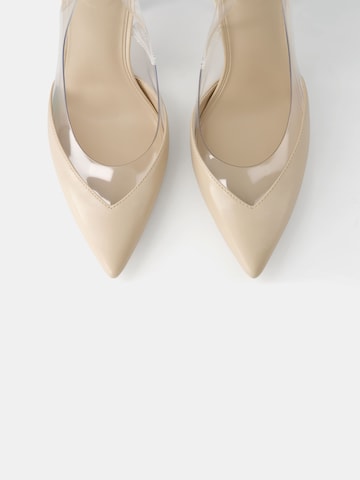 Bershka Slingpumps in Wit