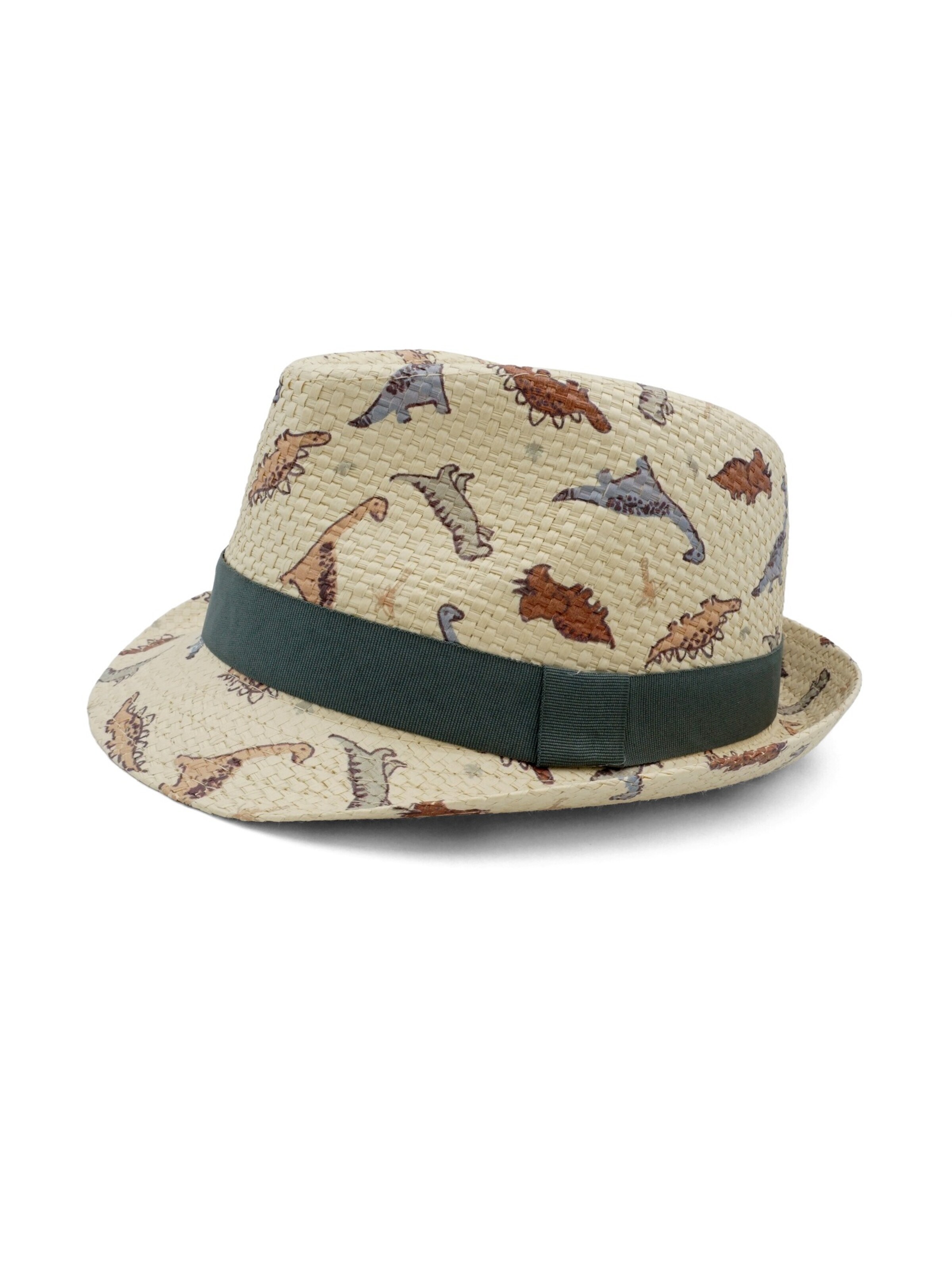 MAXIMO Hat 'MINI BOY-Trilby Dinosaurier' in White
