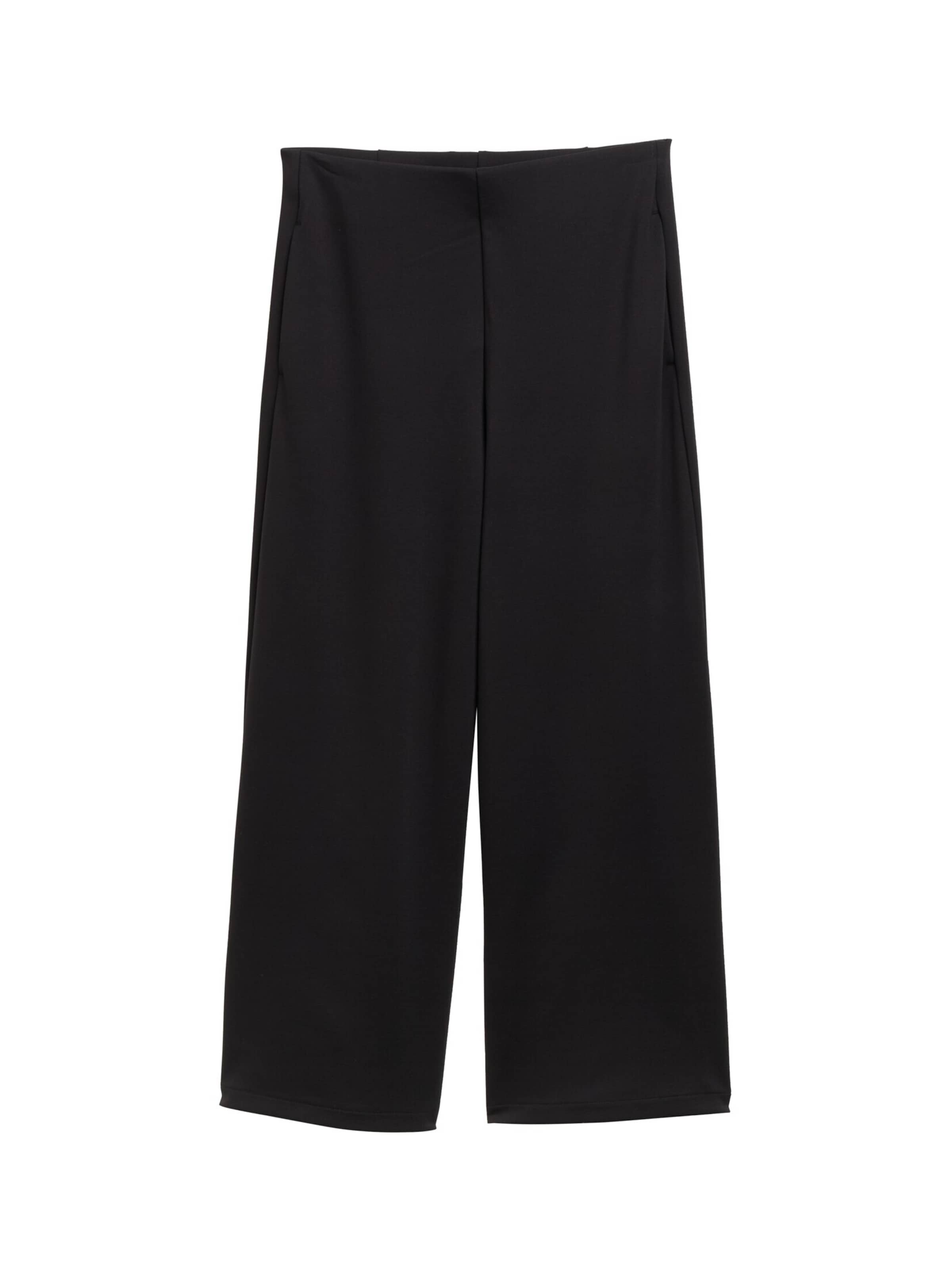 Wide Leg Pantalon TOM TAILOR DENIM en noir : devant