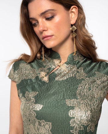 THE-ARE - Vestido 'Jade bloom' en verde
