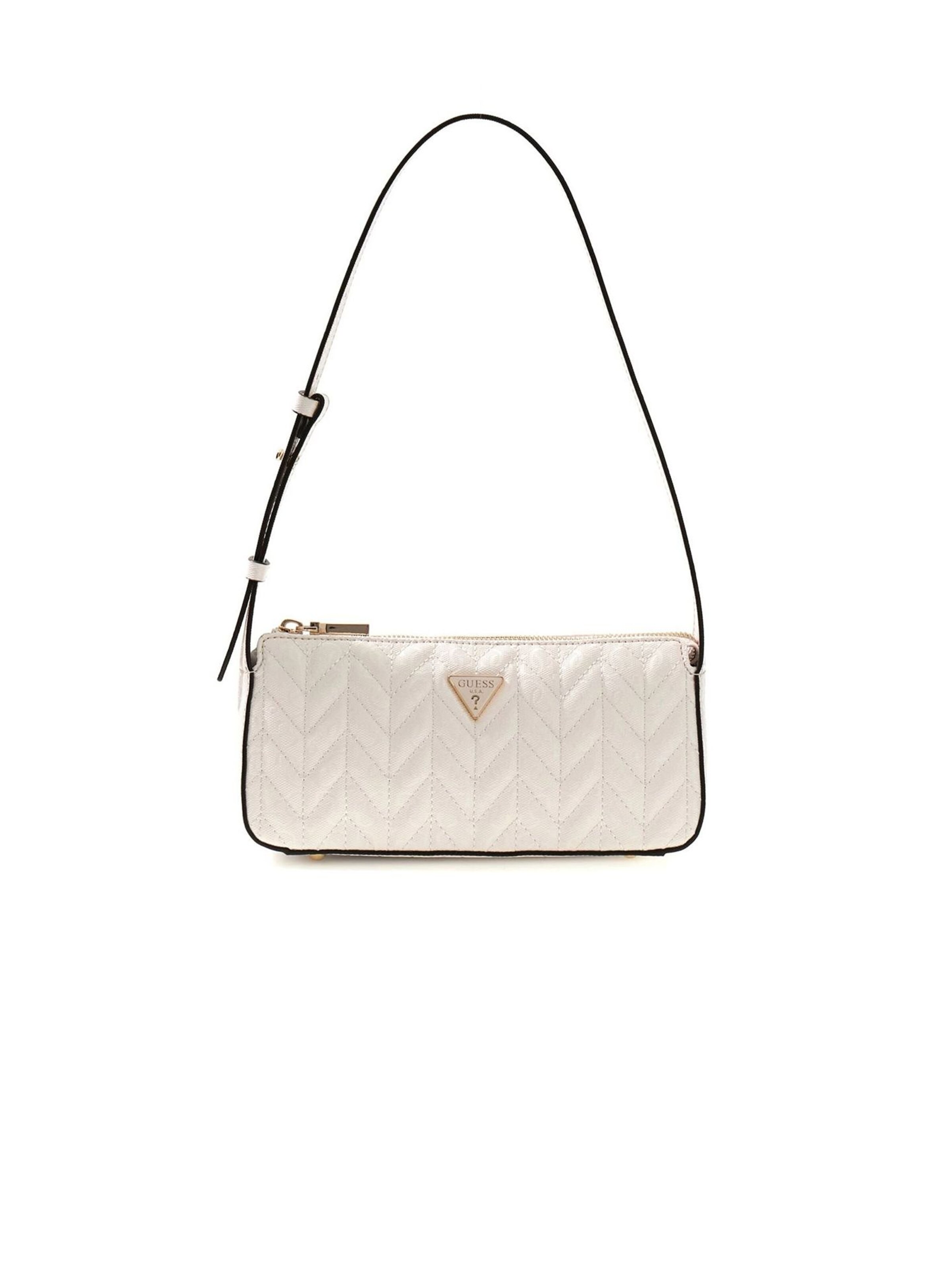 Borsa a spalla di GUESS in bianco: frontale