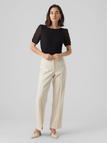 VERO MODA - regular Pantalón de pinzas en beige