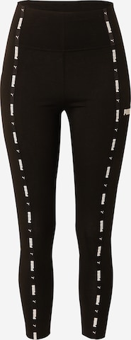 PUMA Skinny Sportbroek in Zwart: voorkant