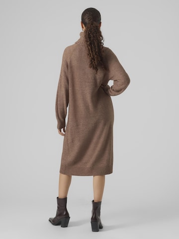 VERO MODA Knitted dress 'DANIELA' in Brown