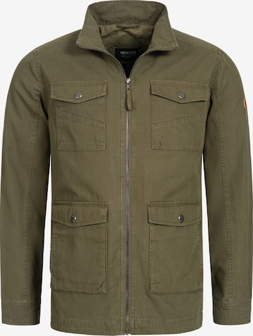 INDICODE JEANS Between-Season Jacket 'Blackburn' in Green: front