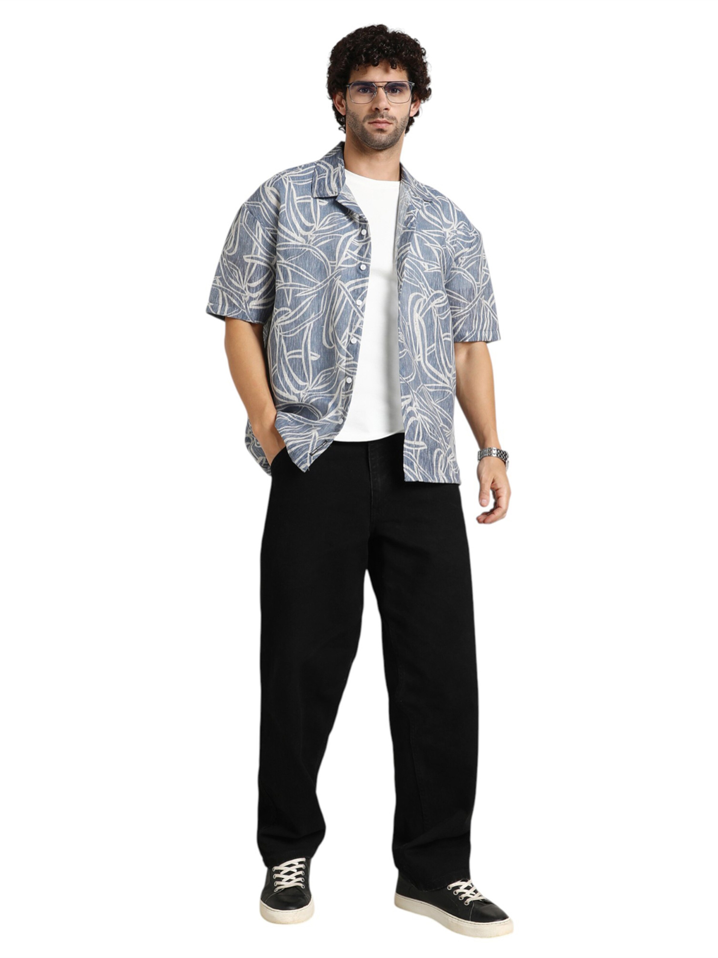 Campus Sutra Comfort Fit Skjorte 'Mariam' i blå