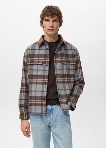 MANGO MAN Between-Season Jacket 'Drum' in Blue: front