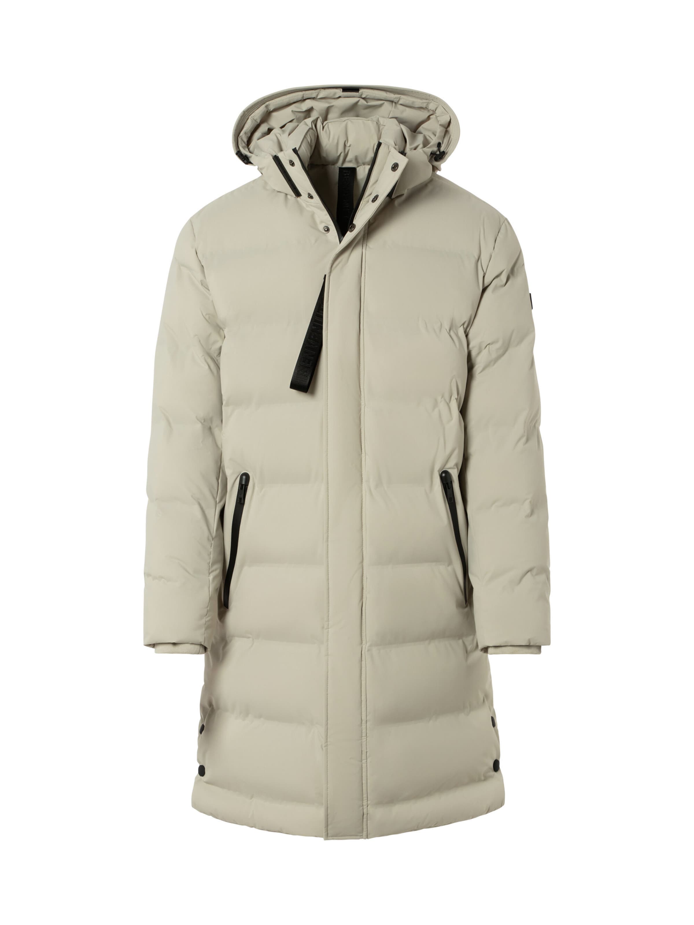 BENVENUTO Winterjacke 'CIRO', Model ist 185 cm groß und trägt Größe 50 in Weiß: Vorderseite