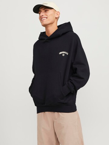 JACK & JONES Sweatshirt 'Santorini' in Zwart: voorkant