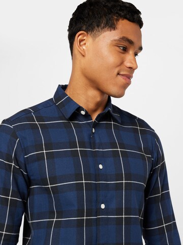 Only & Sons Slim fit Button Up Shirt 'ARI' in Blue