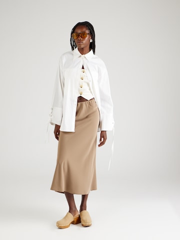 PIECES Skirt 'FRANAN' in Brown