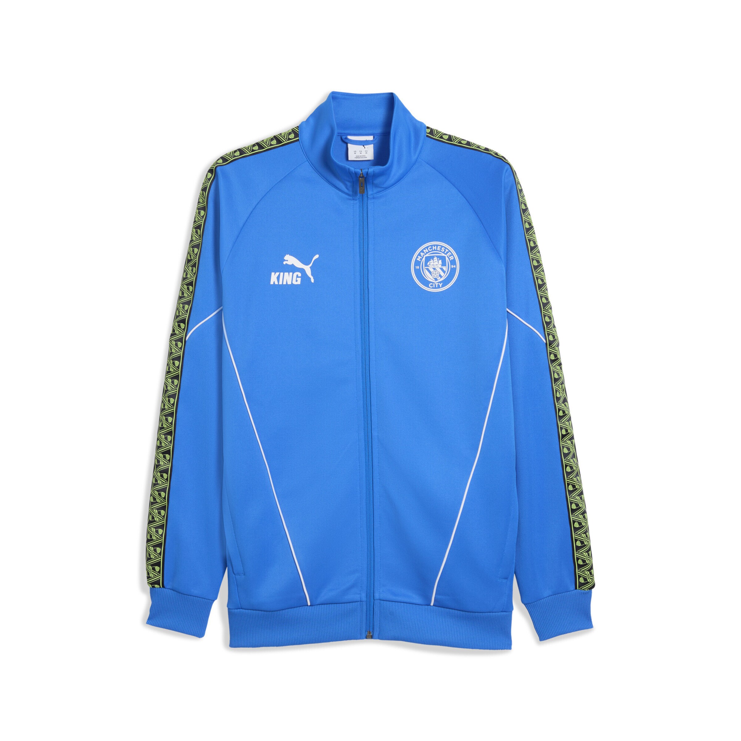 PUMA Sports sweat jacket 'Manchester City King Anthem' in Blue: front