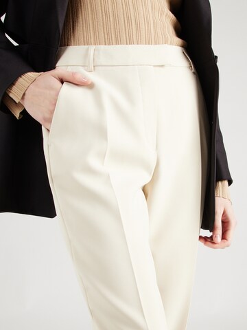 TAIFUN Slim fit Trousers with creases in Beige