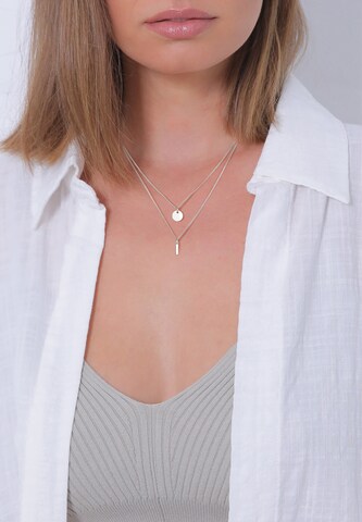 ELLI Halsband 'Geo' i silver: framsida