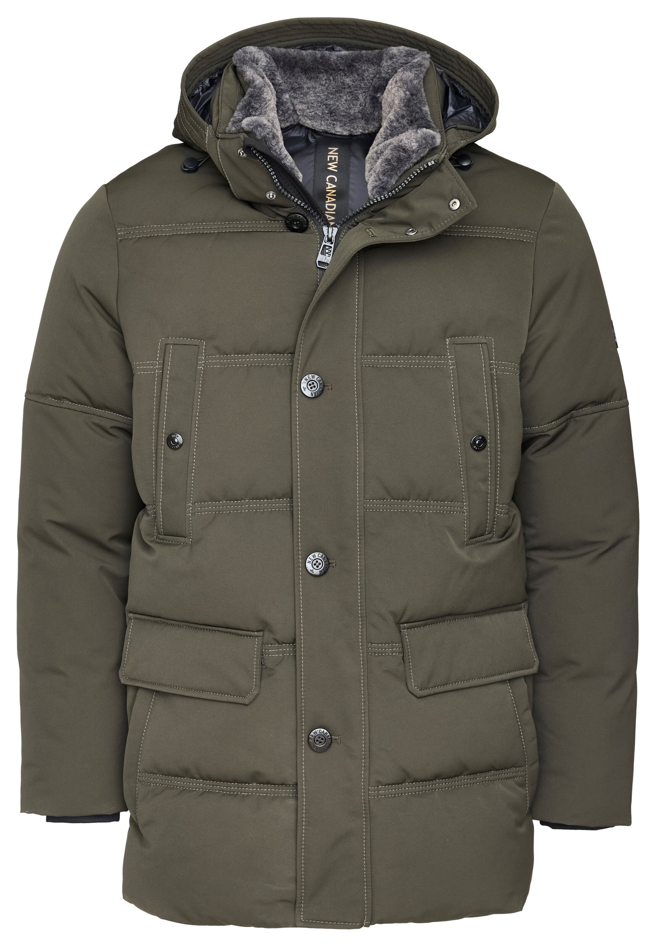 NEW CANADIAN Winterparka in Grün: Vorderseite