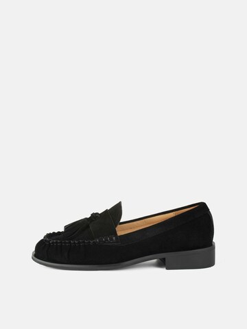 L37 HANDMADE SHOESSlip On cipele 'HOLD ME CLOSE' - crna boja: prednji dio
