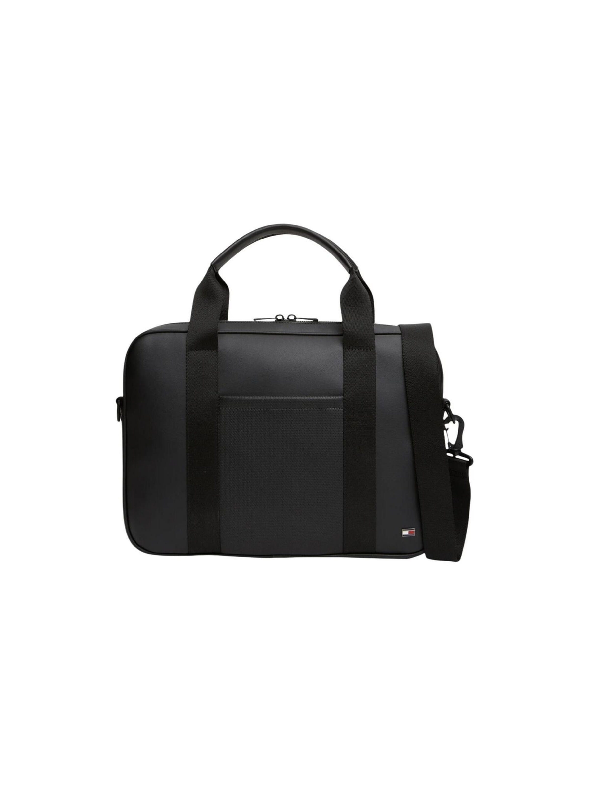 TOMMY HILFIGER - Bolsa para portátil en negro: frente