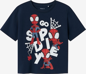NAME IT T-Shirt 'NMMMAIN SPIDER' in Blau: Vorderseite