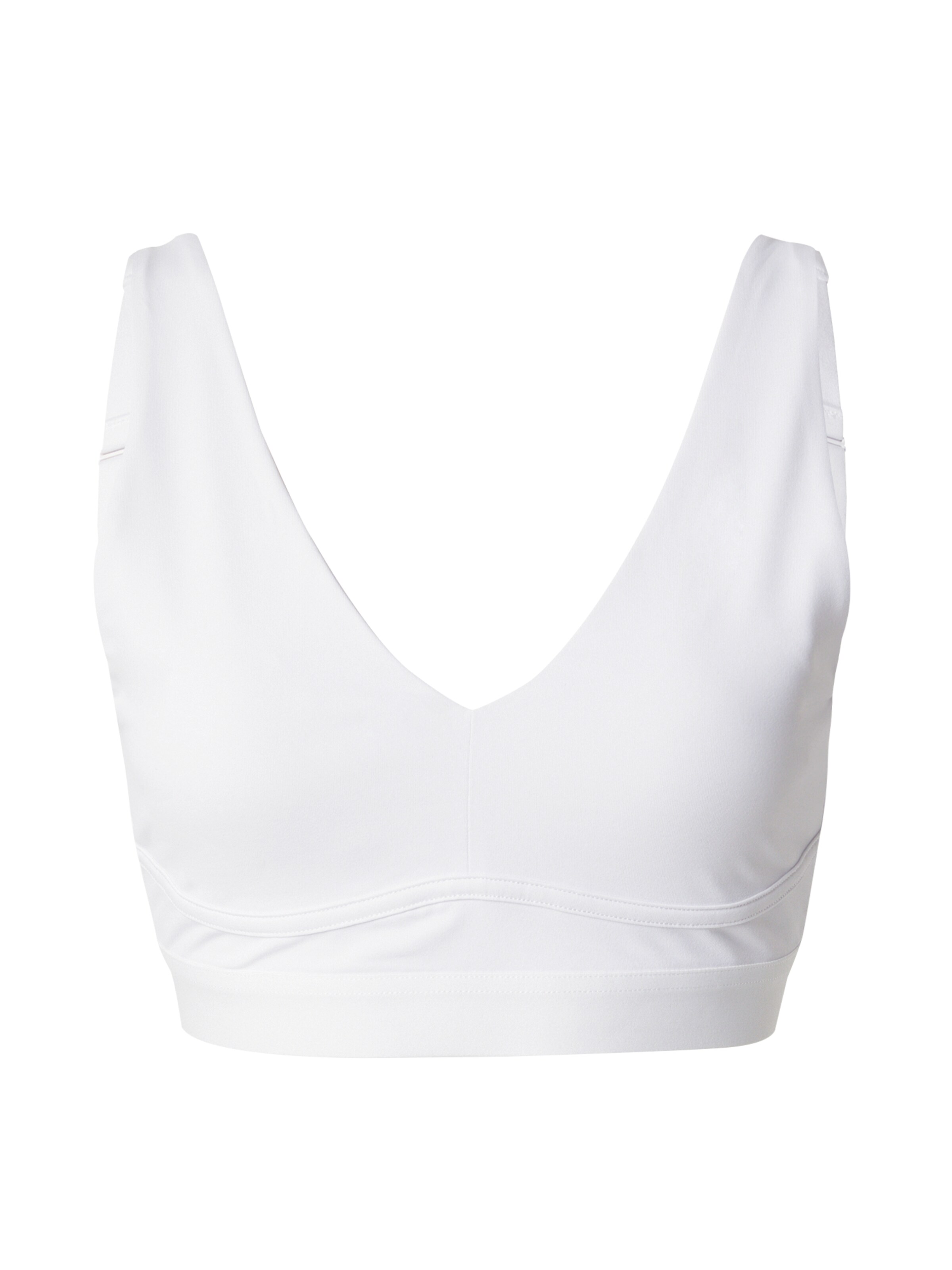 Fabletics Bustier Sport-BH 'ALL DAY EVERY DAY' in Weiß: Vorderseite