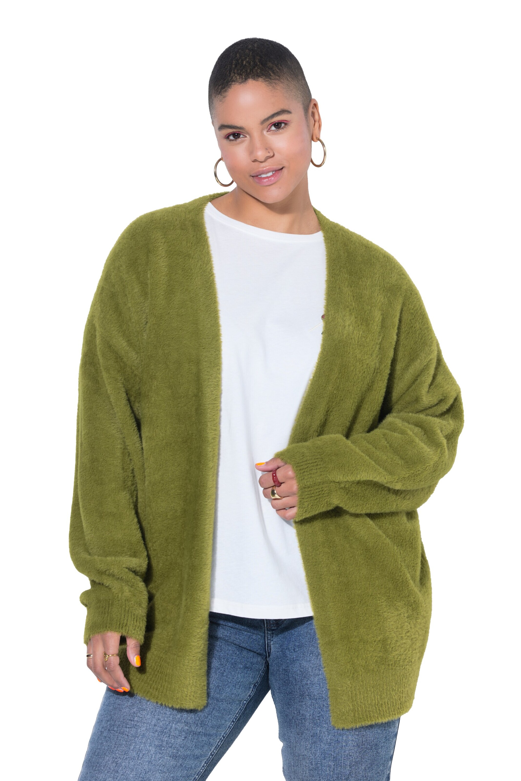 Studio Untold Strickjacke in Grün: Vorderseite