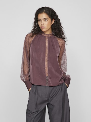 VILA Blouse in Bruin: voorkant