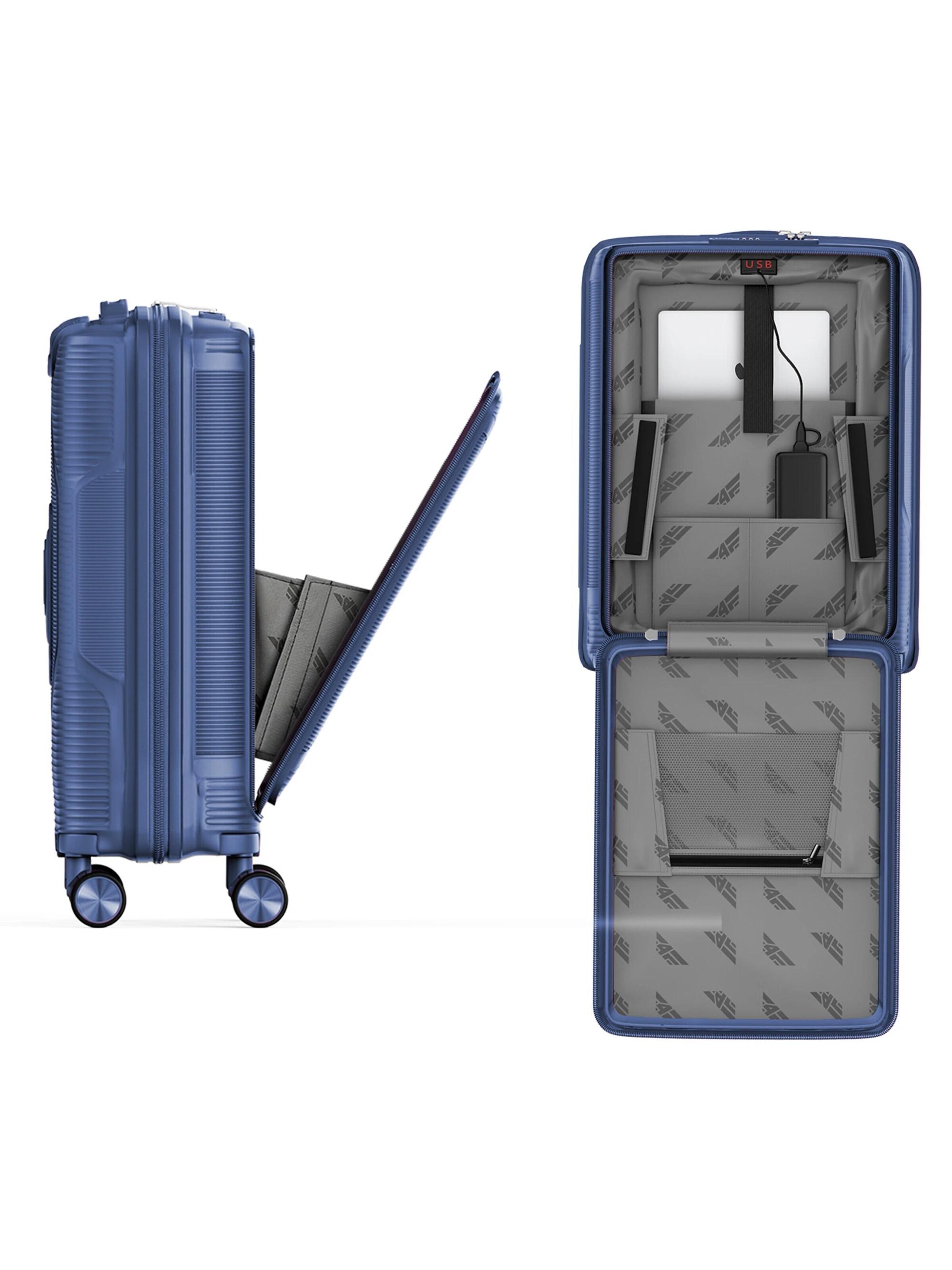 4FLY Kofferset 'Linea Lux'‌‌‌‌‌‌‌‌‌‌ in Blau