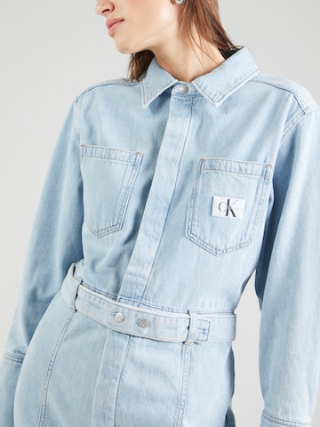 Calvin Klein Jeans Regularen Dolga srajca | modra barva