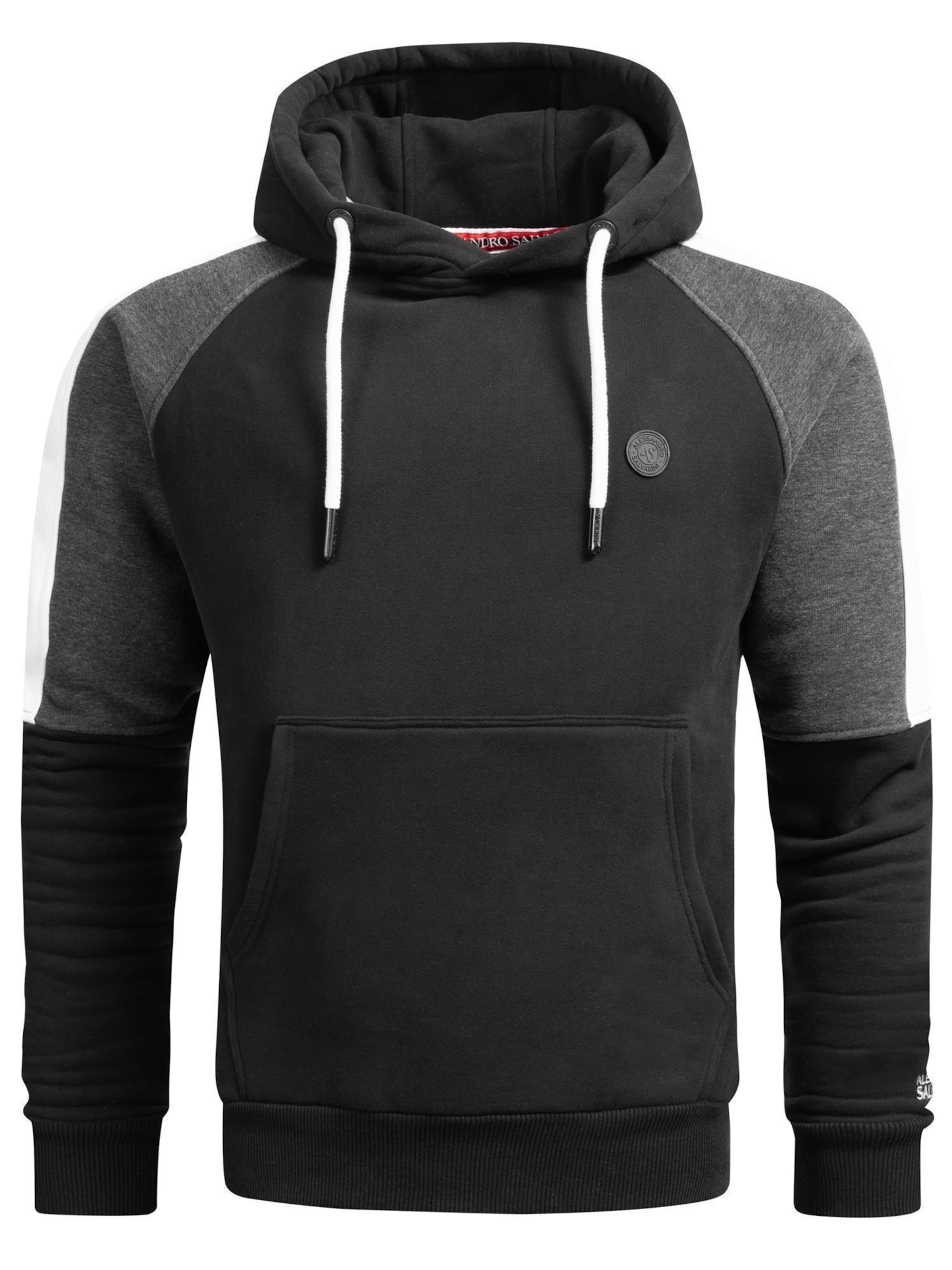 Alessandro Salvarini Hoodie ' ASFelippe ' in Schwarz: Vorderseite