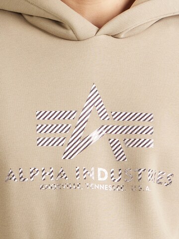 ALPHA INDUSTRIES Tréning póló 'Carbon' - bézs