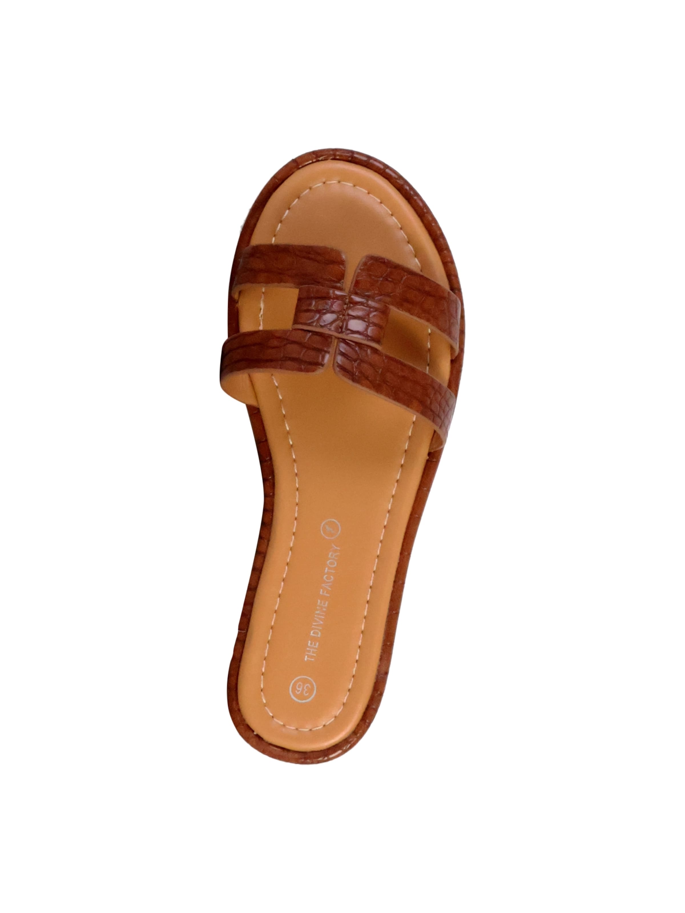 The Divine Factory Pantolette in Braun