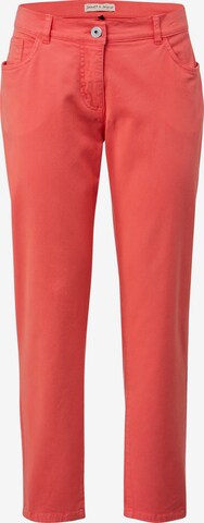 Janet & Joyce Slim fit Pants in Orange: front