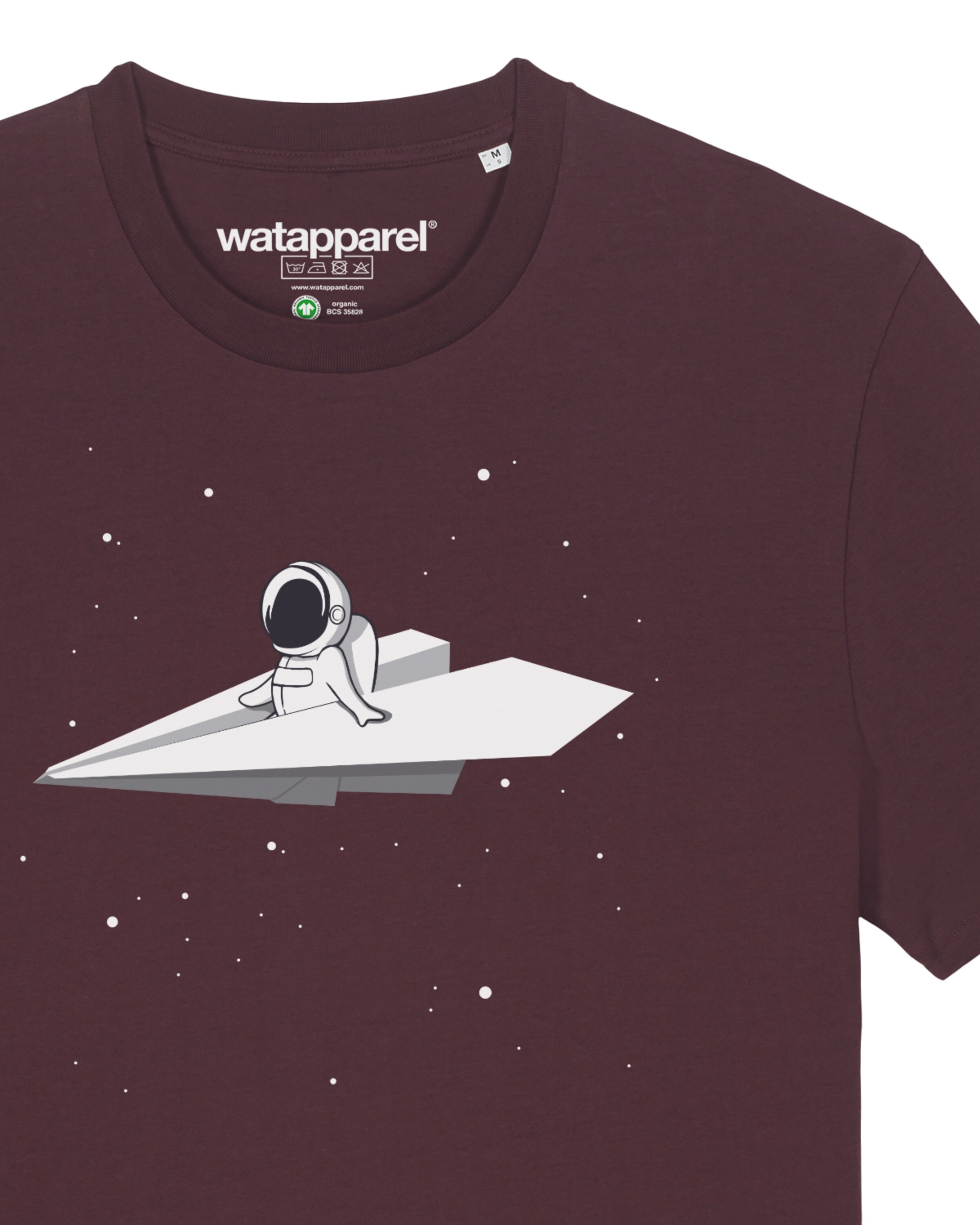 T-Shirt ' Fly me to the moon ' Watapparel en rouge