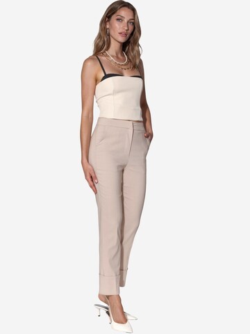 Regular Pantalon à plis Hiccup en beige