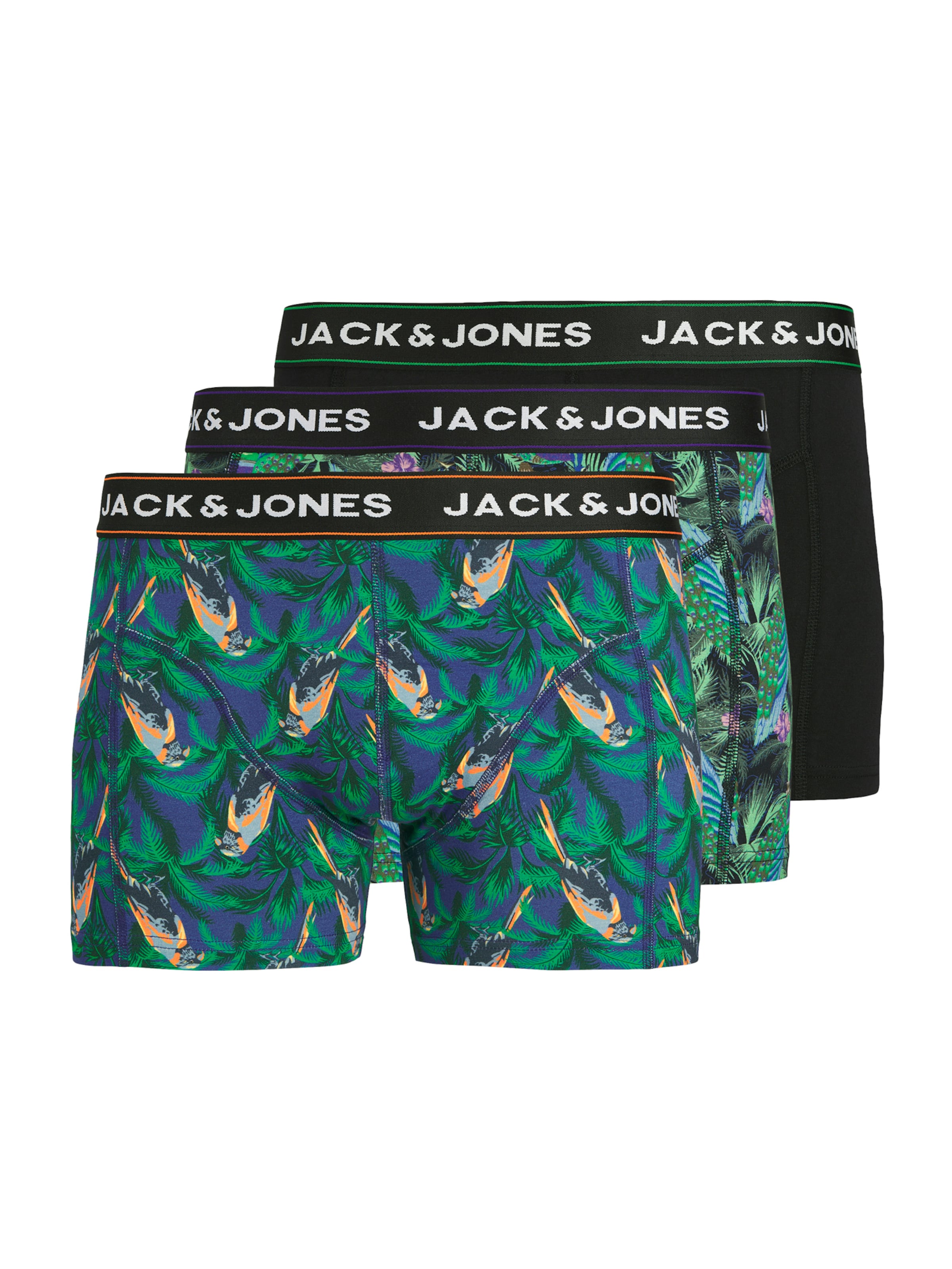 mėlyna JACK & JONES Boxer trumpikės 'JACTROPICAL BIRD': priekis
