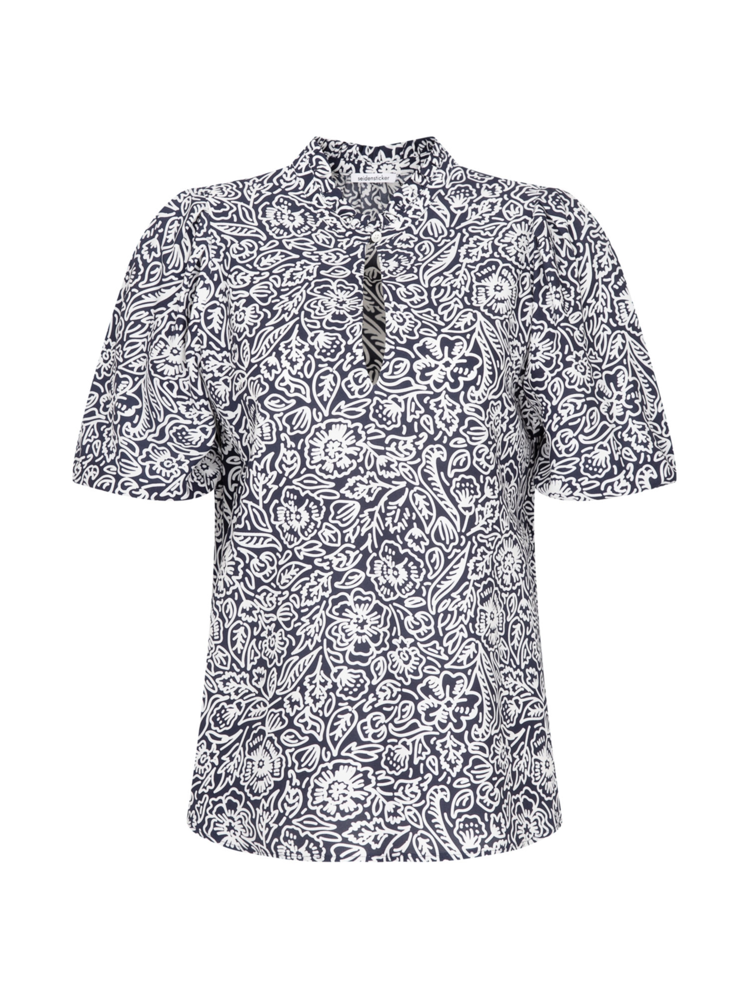 SEIDENSTICKER Blouse 'Schwarze Rose' in Blue: front