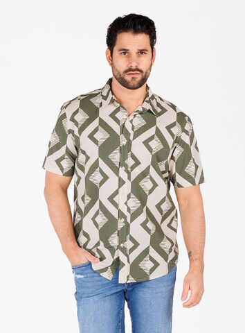 Key Largo Regular fit Button Up Shirt 'TRACK' in Beige: front