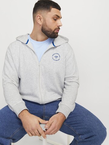Jack & Jones Plus Sweatjacke in Grau